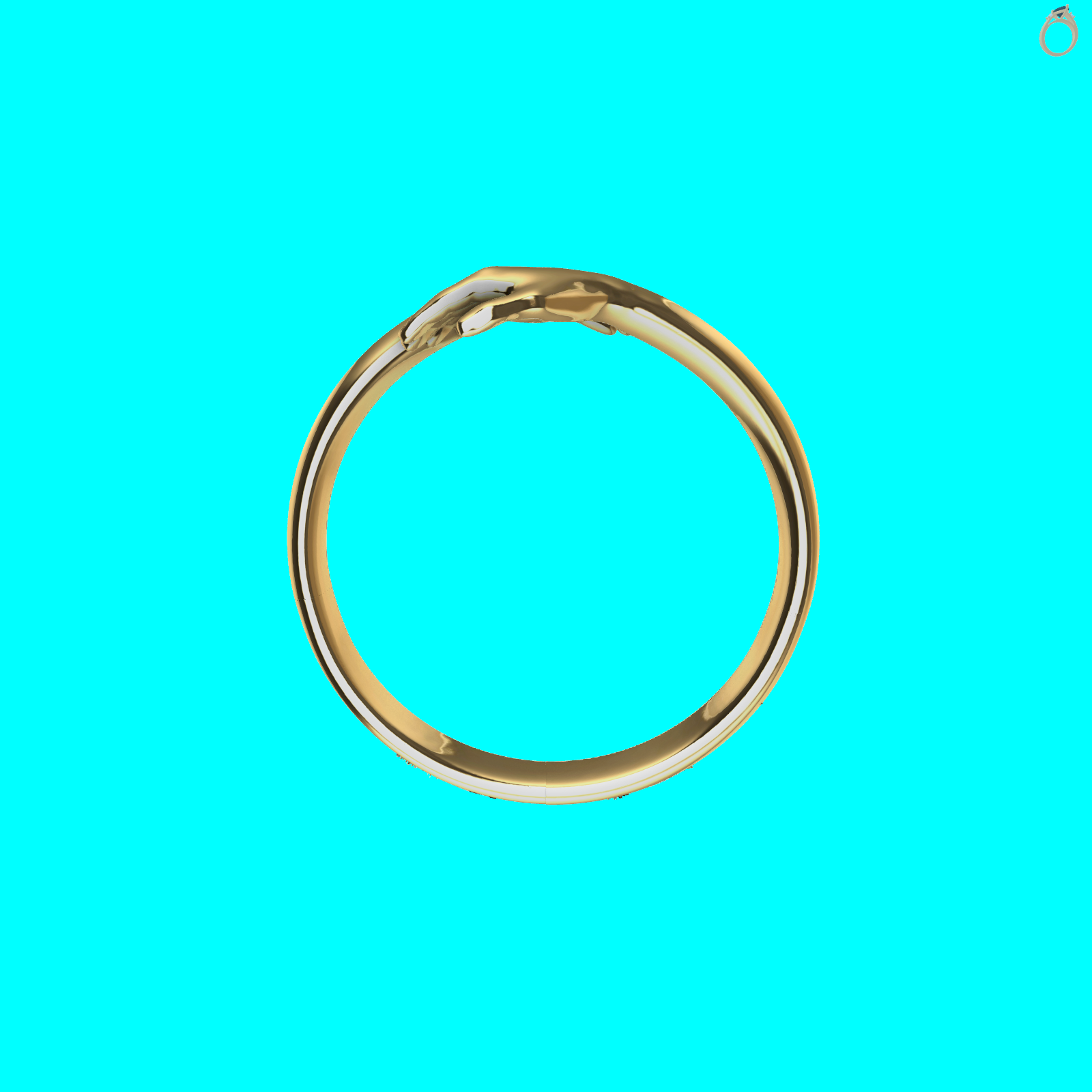 Hugging Hands Sculptural Bypass Ring — view 5