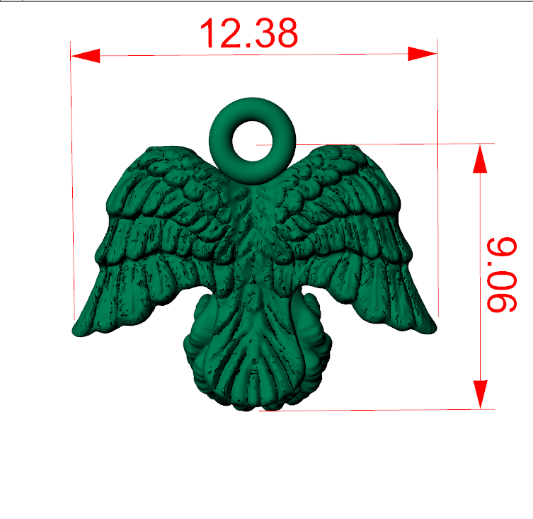 Eagle Talons Round Gemstone Pendant — view 7