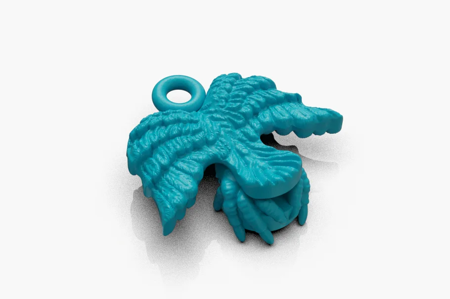 Eagle Talons Round Gemstone Pendant — view 5