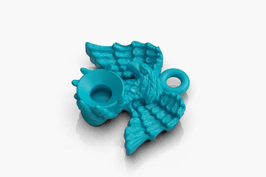 Eagle Talons Round Gemstone Pendant — view 4