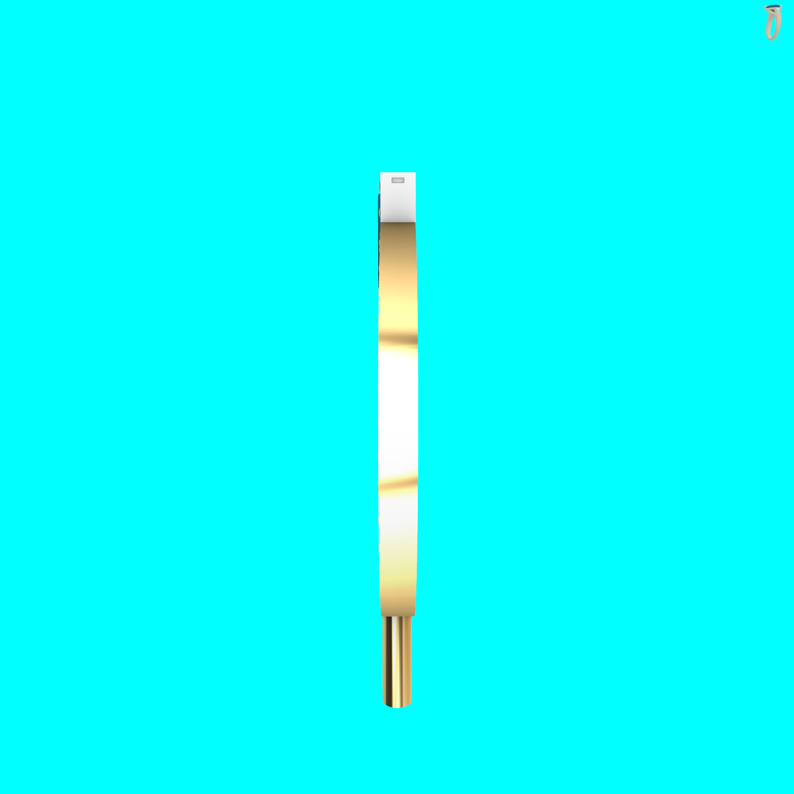 tiffany Abstract Circular Pendant with Diamond Baguettes — view 6