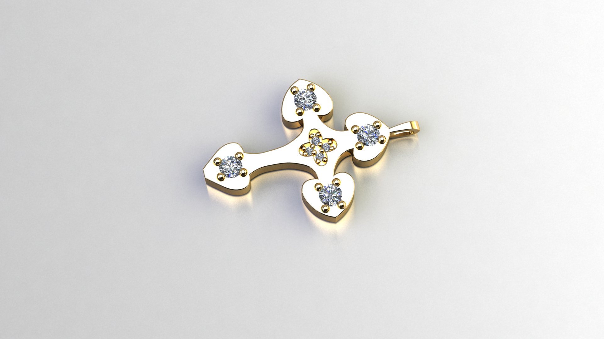 Elegant Diamond Studded Pendant — view 3