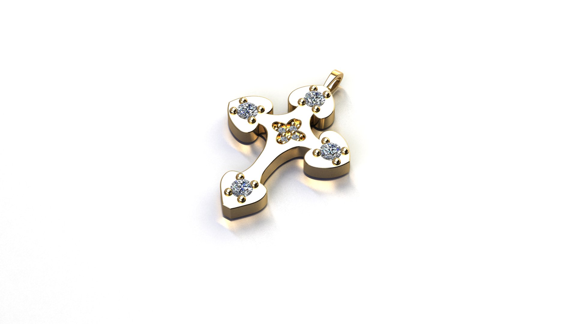 Elegant Diamond Studded Pendant — view 2