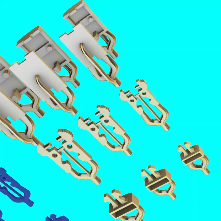 Four-Size Set of Tongue and Groove Box Clasps — view 5
