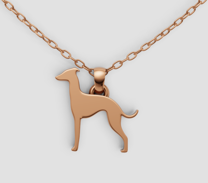 Italian Greyhound Gold Pendant for Jewelry Printing — view 5