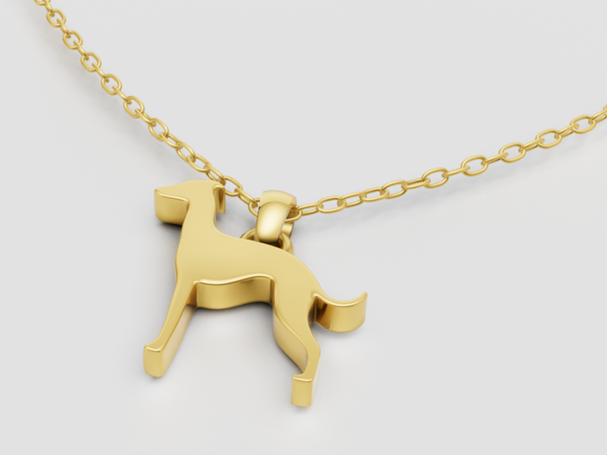 Italian Greyhound Gold Pendant for Jewelry Printing 