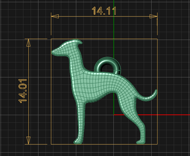 Italian Greyhound Gold Pendant for Jewelry Printing — view 7