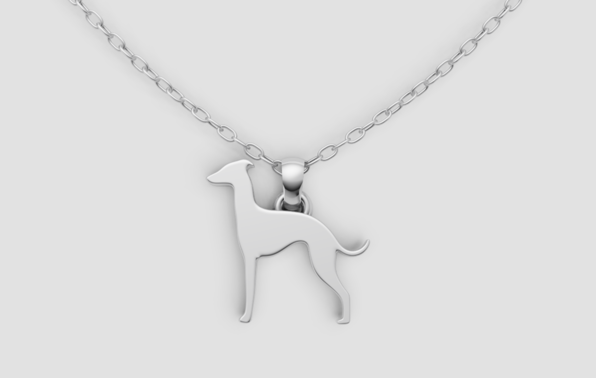Italian Greyhound Gold Pendant for Jewelry Printing — view 6