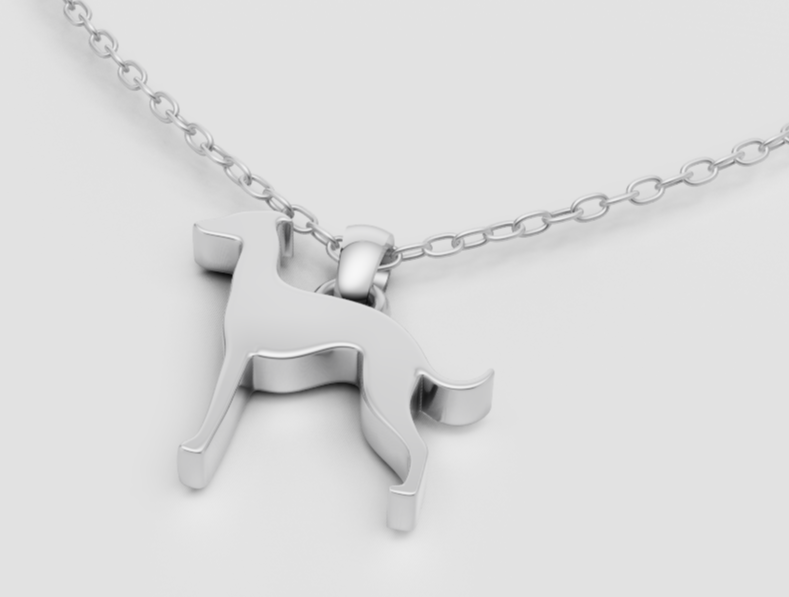 Italian Greyhound Gold Pendant for Jewelry Printing — view 4