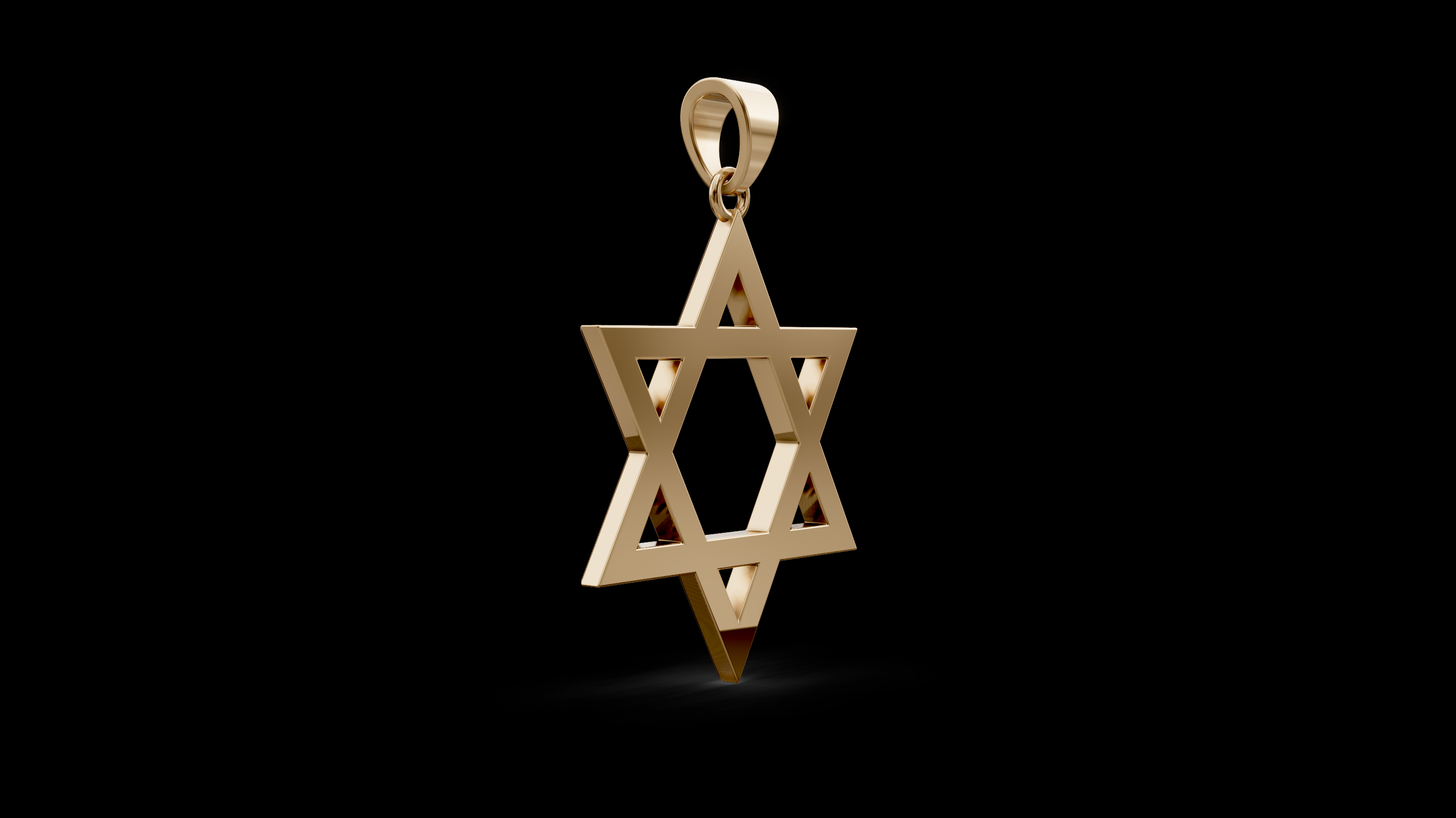 Star of David Pendant Jewish Necklace — view 5