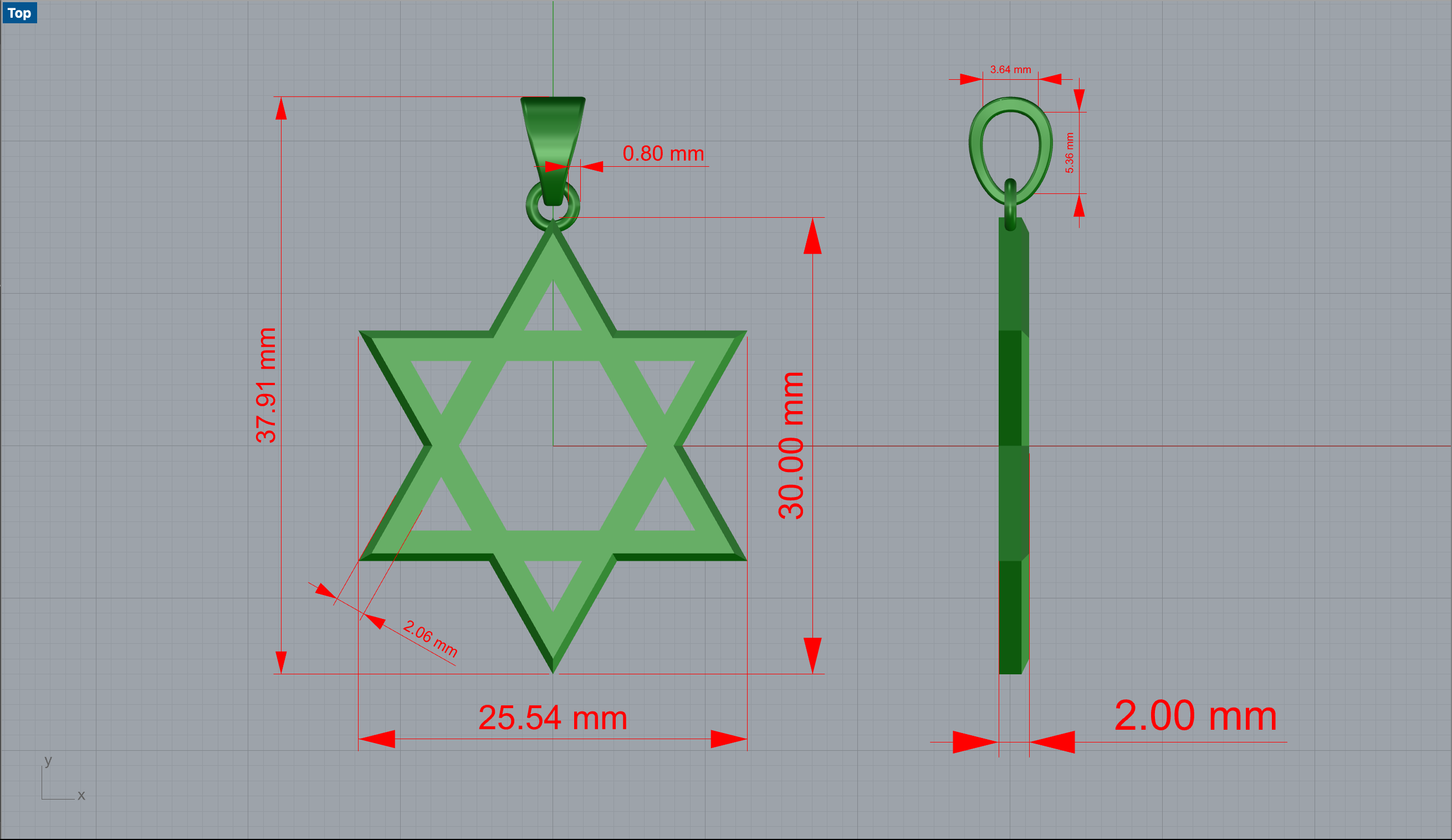 Star of David Pendant Jewish Necklace — view 8
