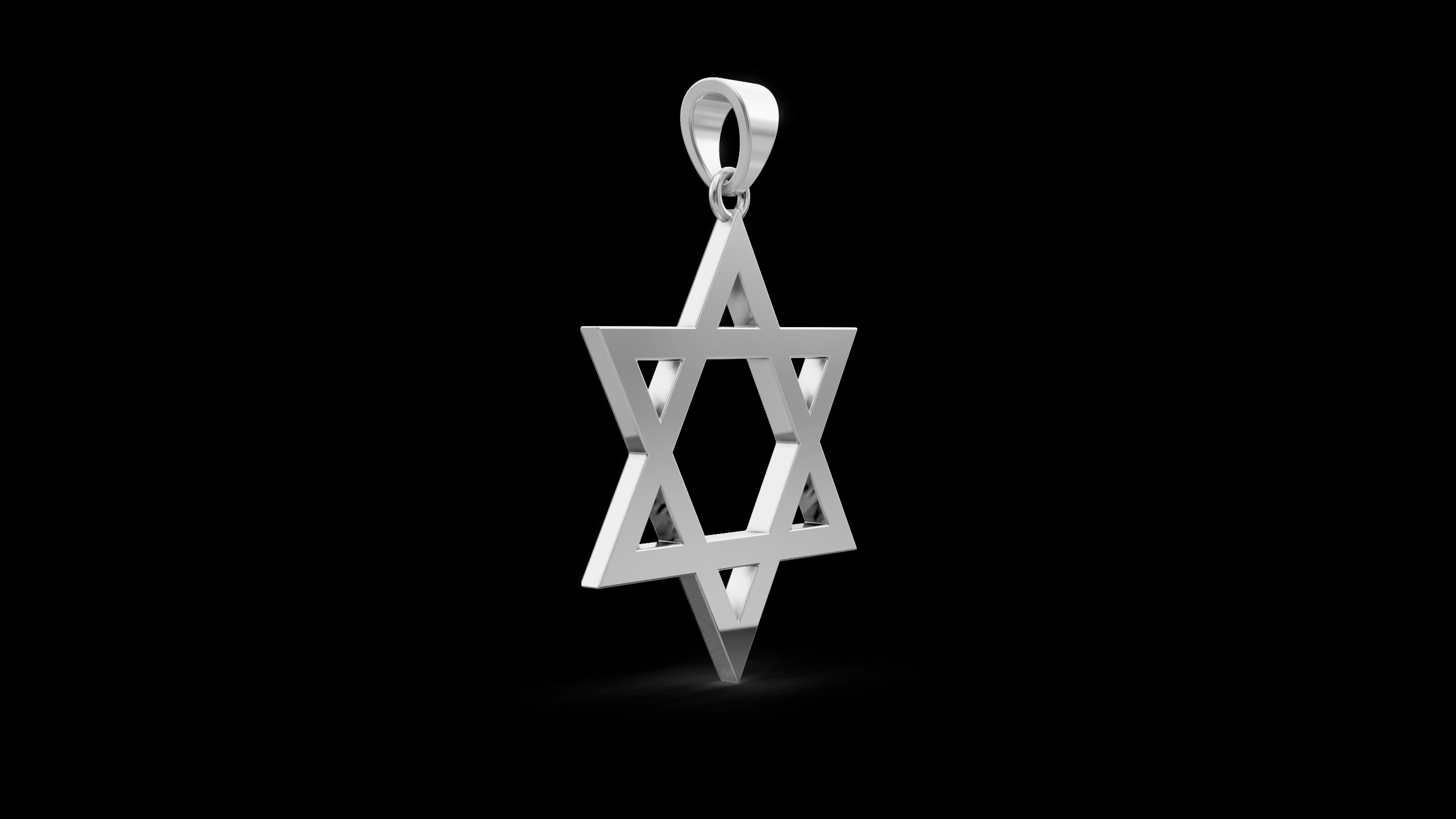Star of David Pendant Jewish Necklace — view 2