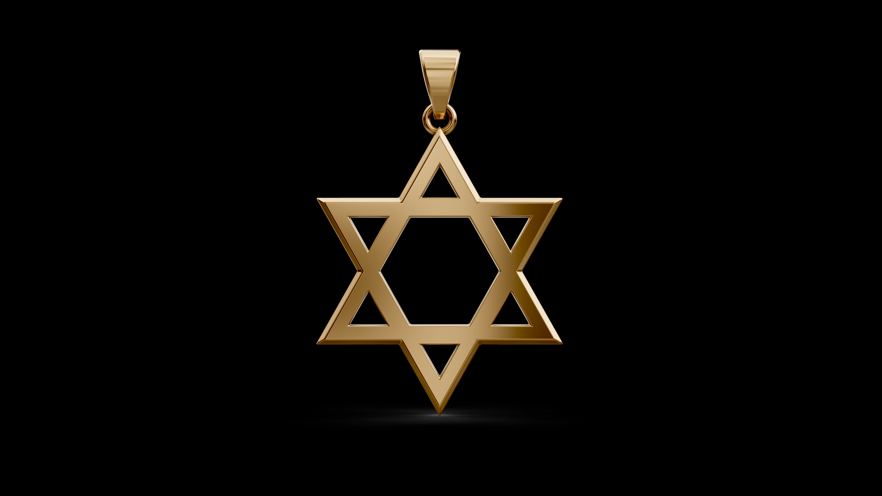 Star of David Pendant Jewish Necklace — view 4