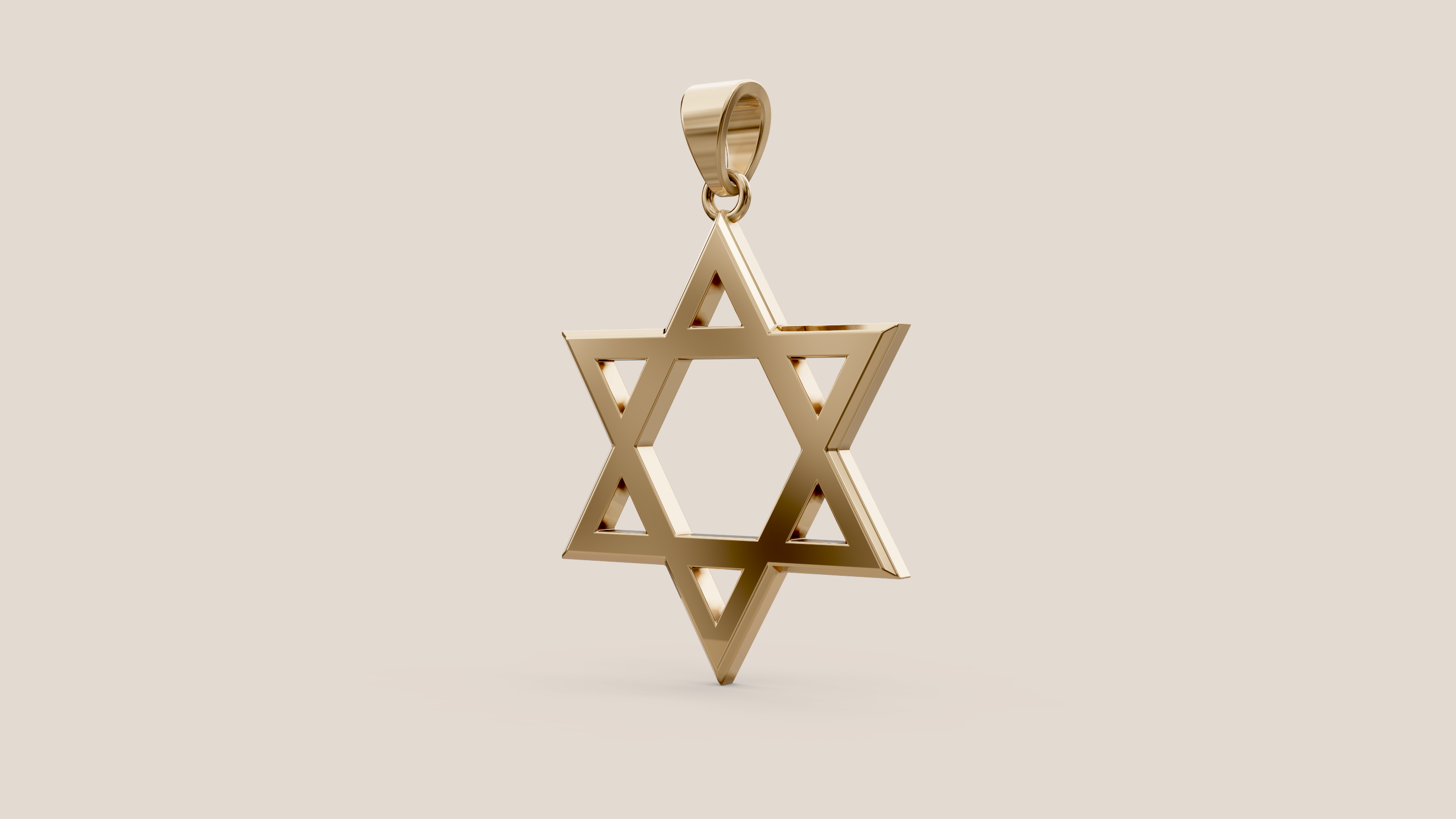 Star of David Pendant Jewish Necklace — view 7