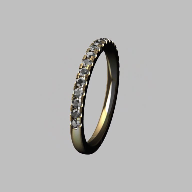 Shared-Prong 1.6mm Diamond Eternity Band — view 5