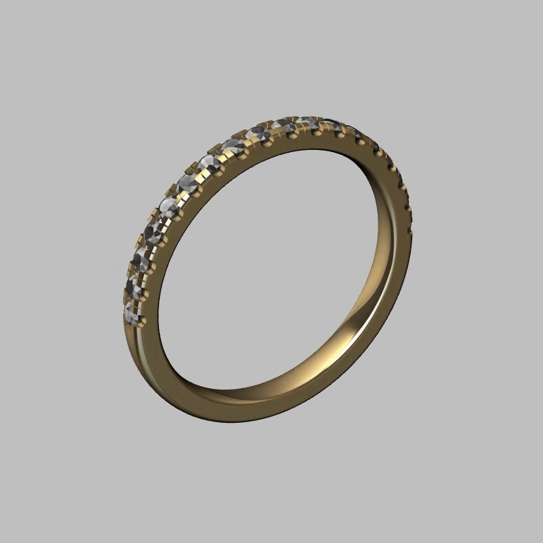 Shared-Prong 1.6mm Diamond Eternity Band — view 4