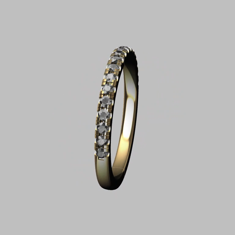 Shared-Prong 1.6mm Diamond Eternity Band — view 7