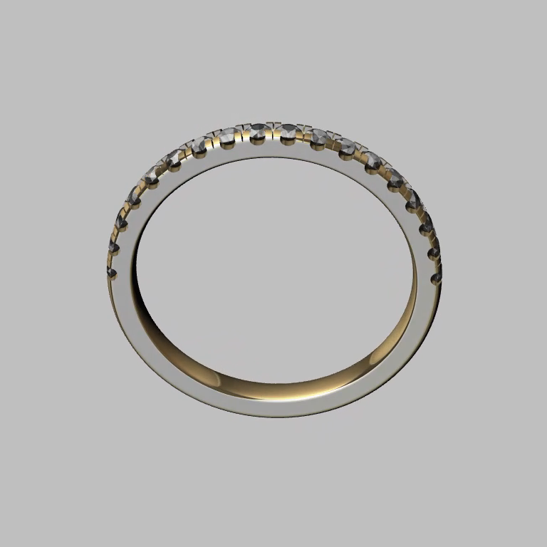 Shared-Prong 1.6mm Diamond Eternity Band — view 3