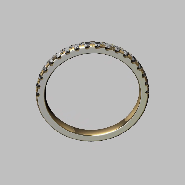 Shared-Prong 1.6mm Diamond Eternity Band — view 6