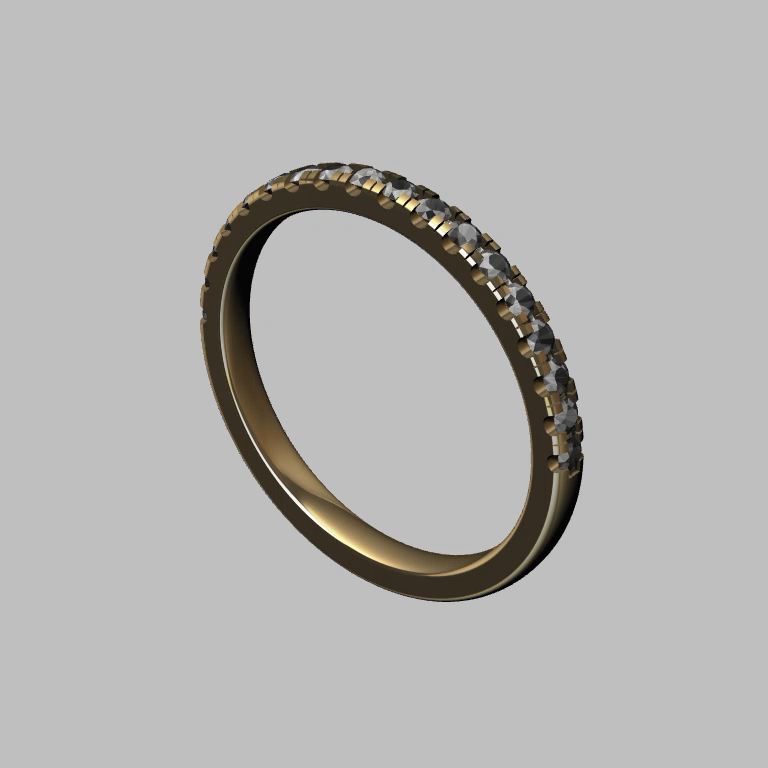 Shared-Prong 1.6mm Diamond Eternity Band — view 2