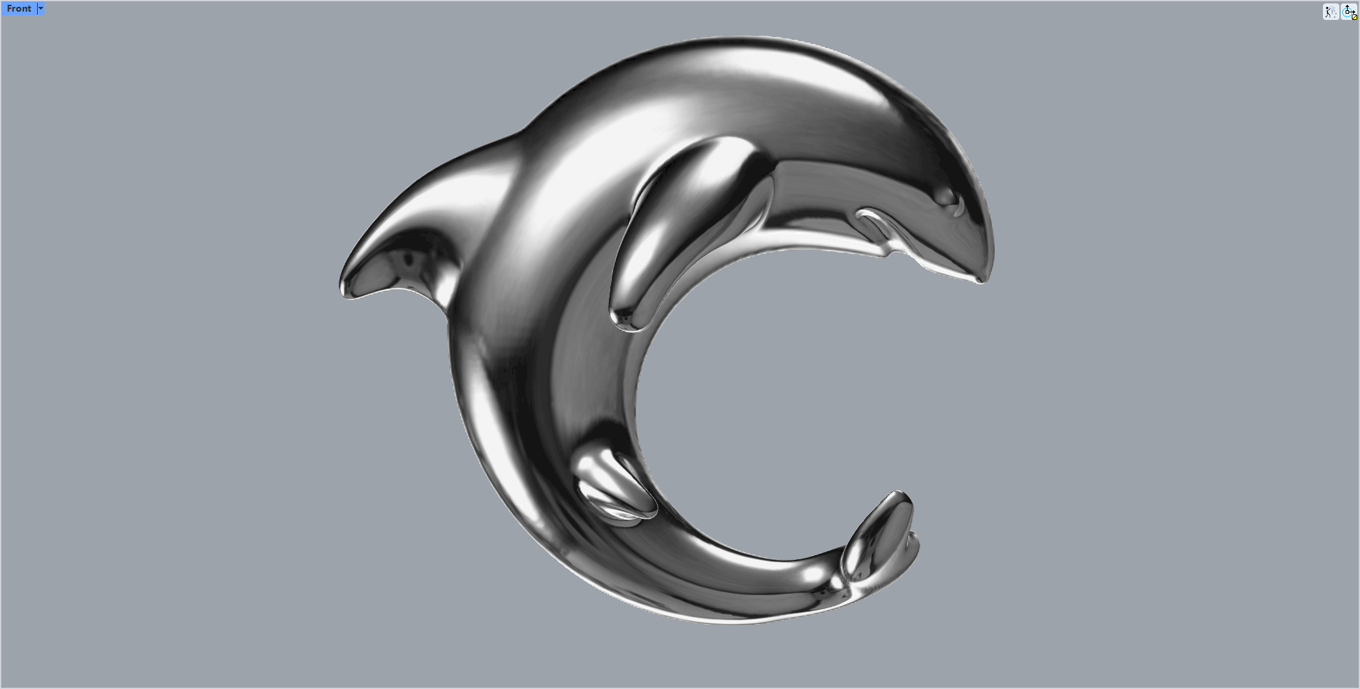 Shark Ear Stud 3D Model for Jewelry Casting