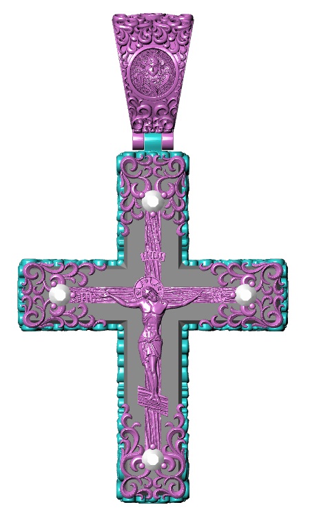 Orthodox cross , insert made of wood or stone. — view 6