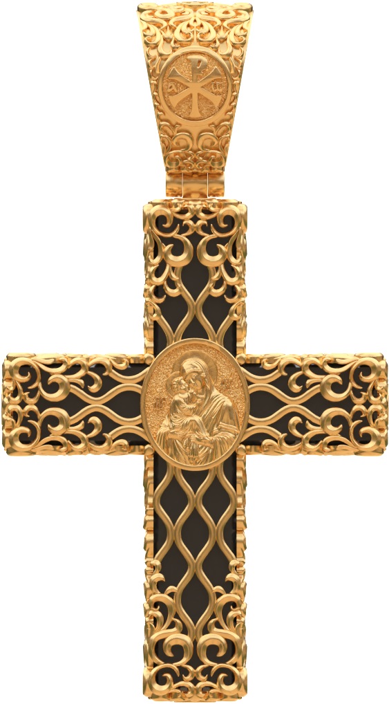 Orthodox cross , insert made of wood or stone. — view 2