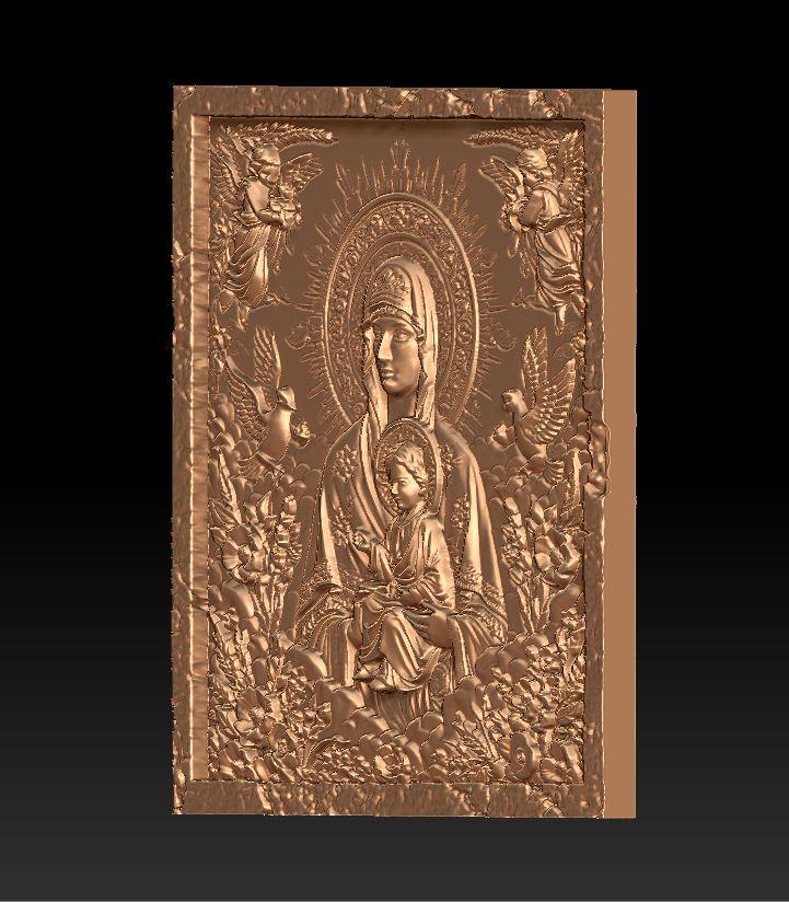 Ornate Madonna Child Religious Icon Panel — view 6