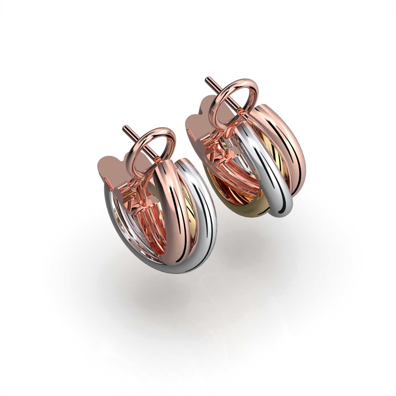 earrings TRINITY 1 19mm — view 3