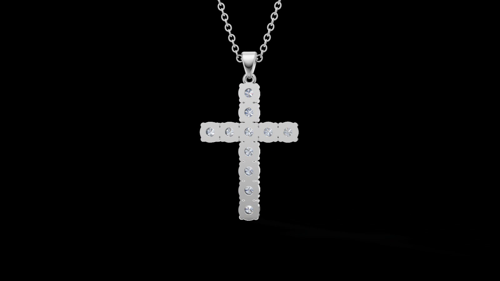 Diamond Cross Pendant 5mm 11 pices — view 3