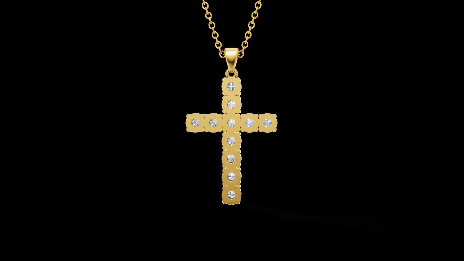 Diamond Cross Pendant 5mm 11 pices — view 6