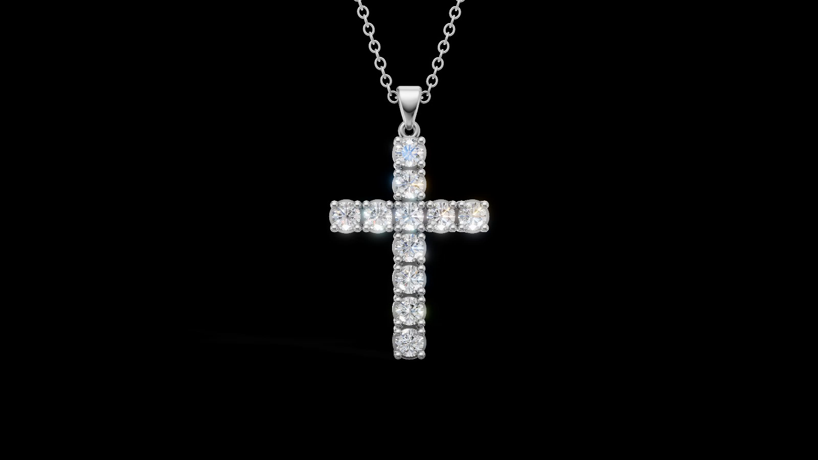 Diamond Cross Pendant 5mm 11 pices — view 4