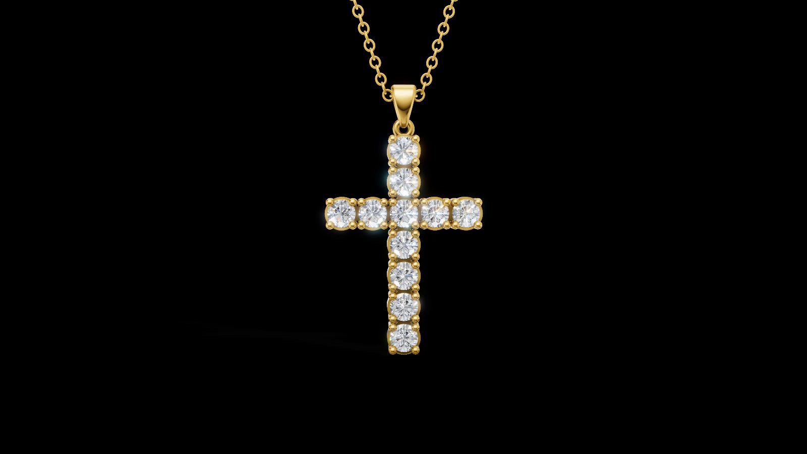 Diamond Cross Pendant 5mm 11 pices — view 7