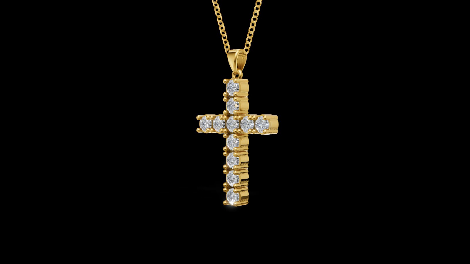 Diamond Cross Pendant 5mm 11 pices — view 8