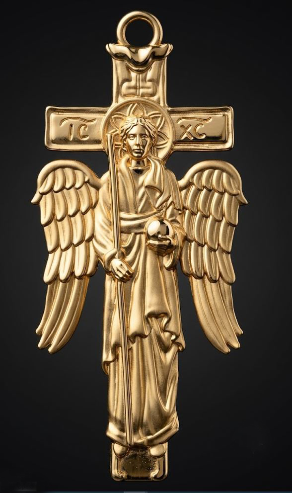 Orthodox Archangel Michael Cross Pendant High Relief — view 2