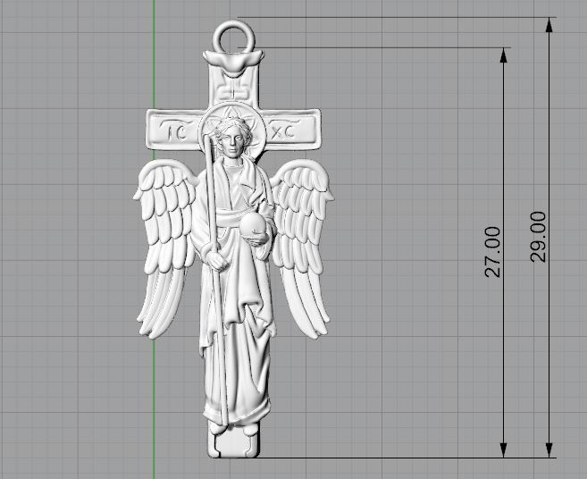 Orthodox Archangel Michael Cross Pendant High Relief — view 5