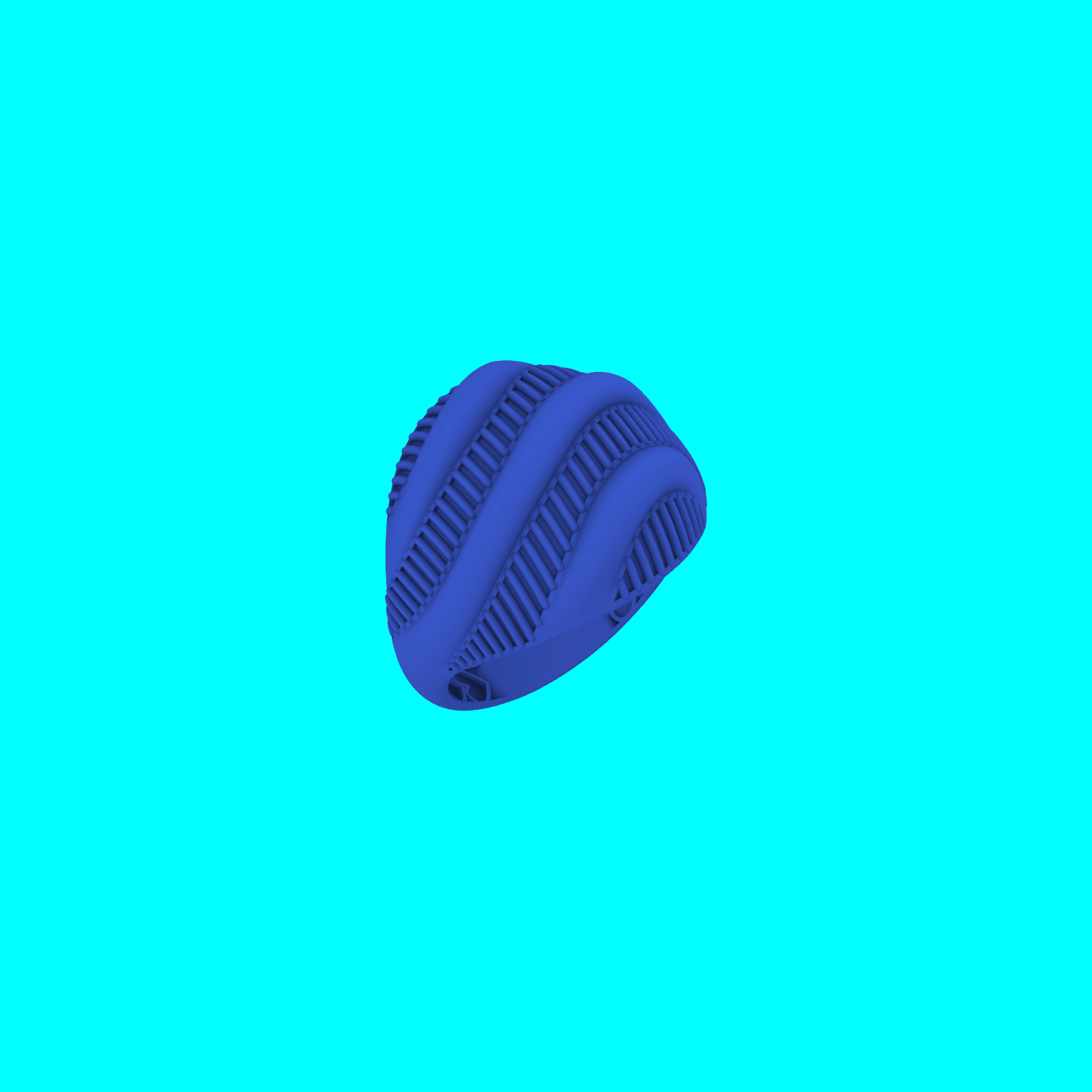 Wide Domed Band with Diagonal Ribs Ring — view 2