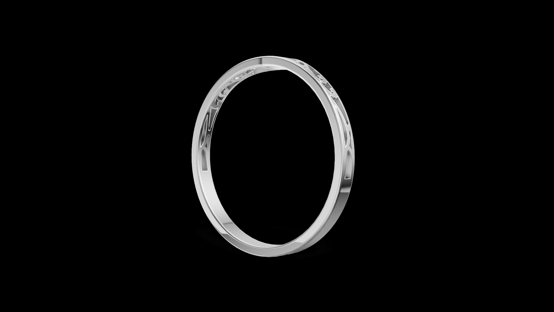 Filigree Leaf Ring STL – 3D Printable Jewelry CAD Model — view 7