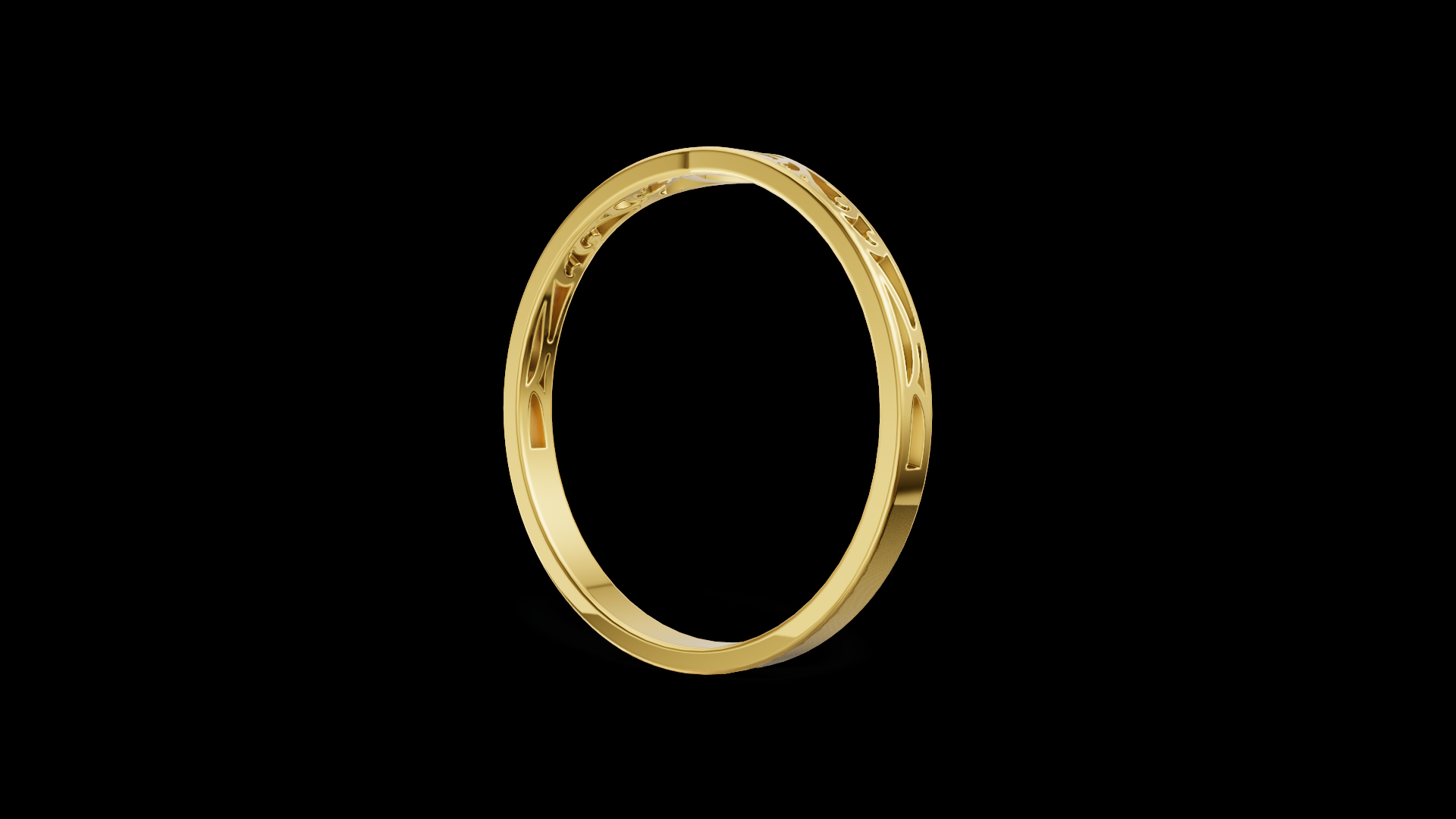 Filigree Leaf Ring STL – 3D Printable Jewelry CAD Model — view 8