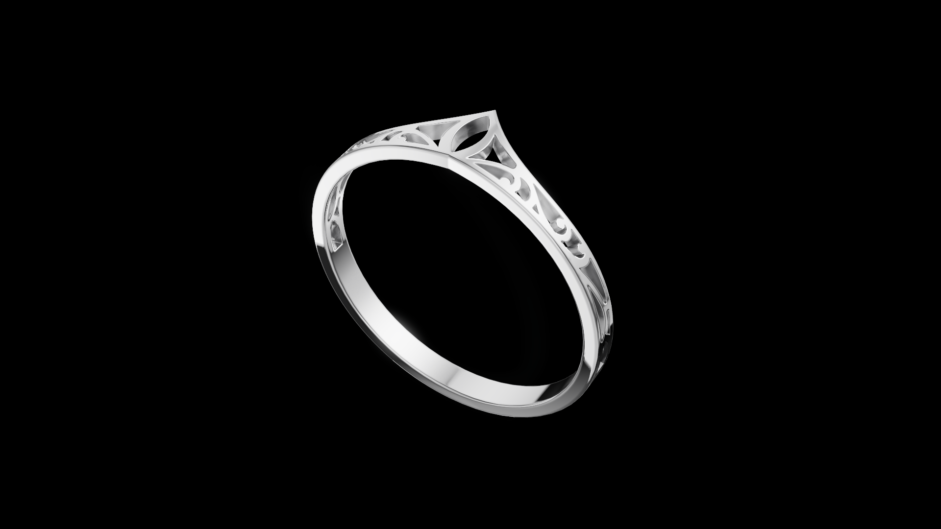 Filigree Leaf Ring STL – 3D Printable Jewelry CAD Model