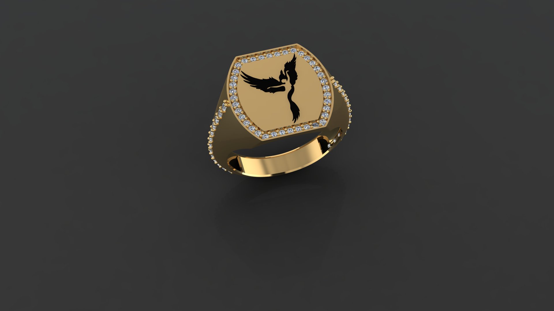 Elegant Men's Signet Ring Design — view 7