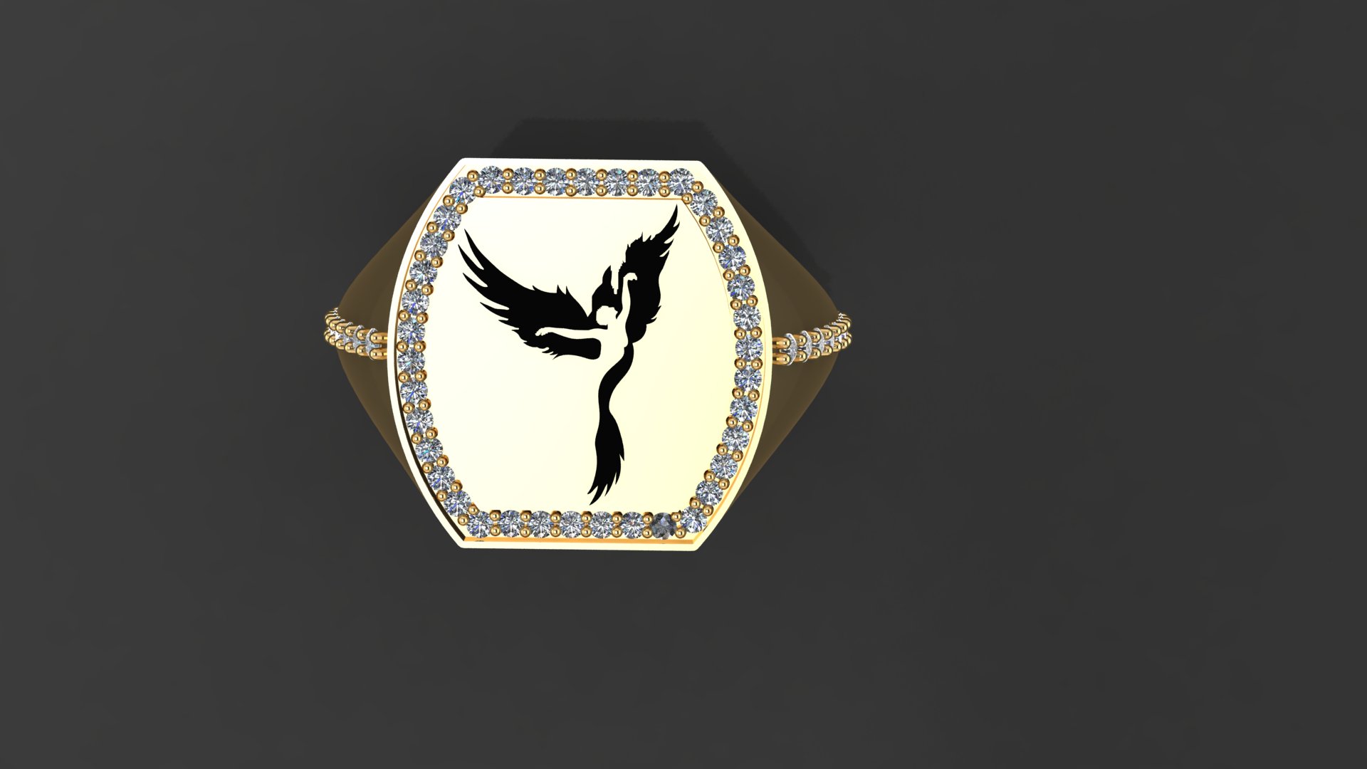Elegant Men's Signet Ring Design — view 2