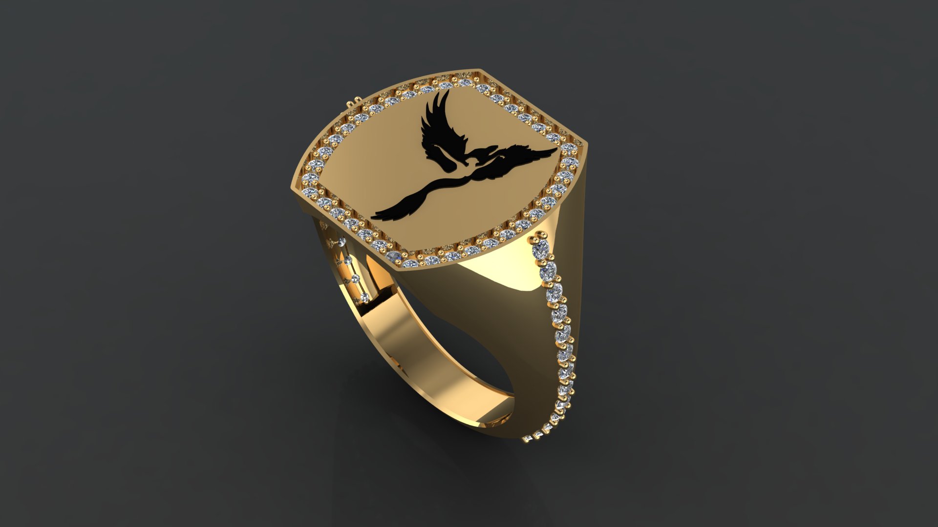 Elegant Men's Signet Ring Design