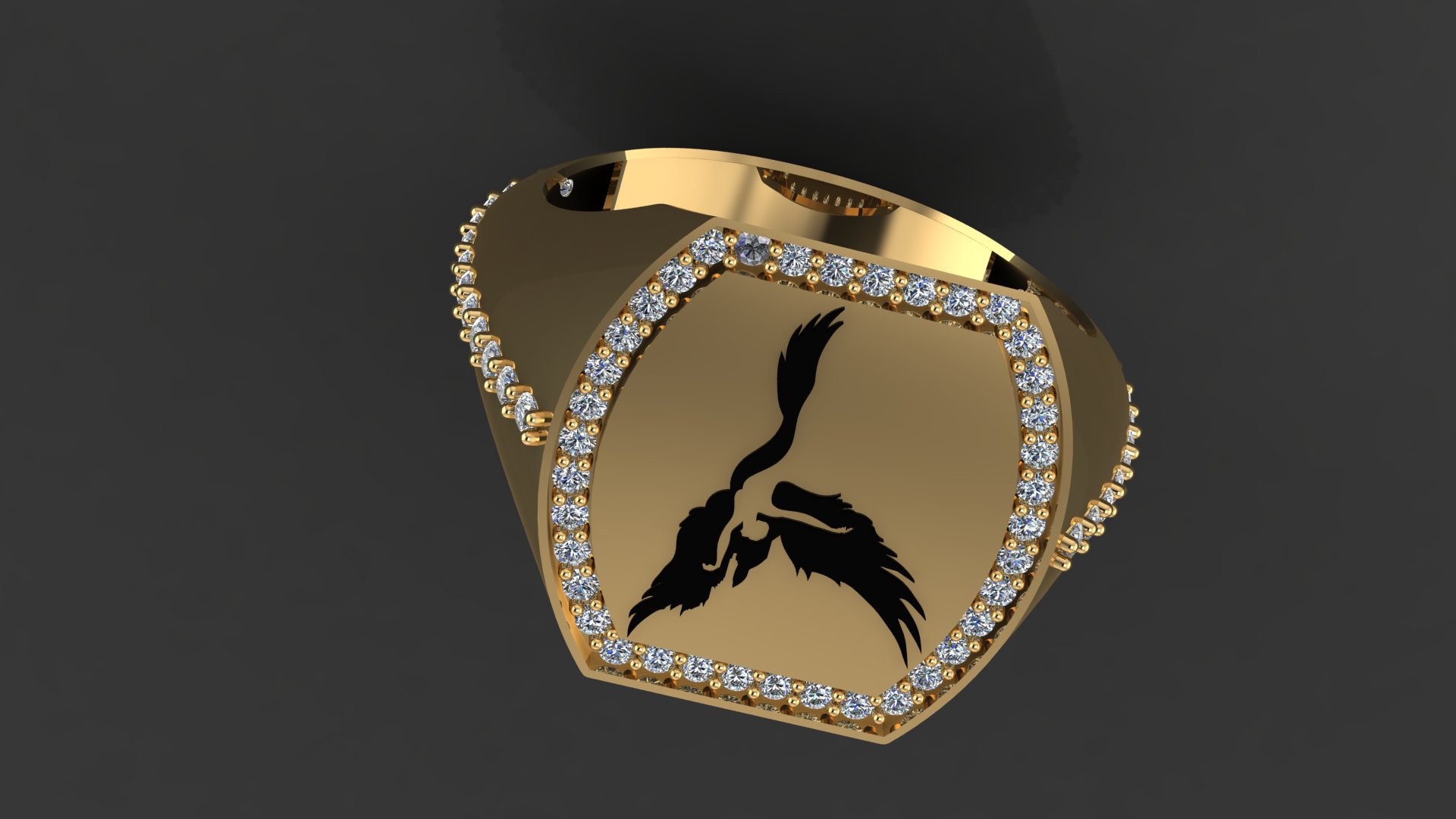 Elegant Men's Signet Ring Design — view 6