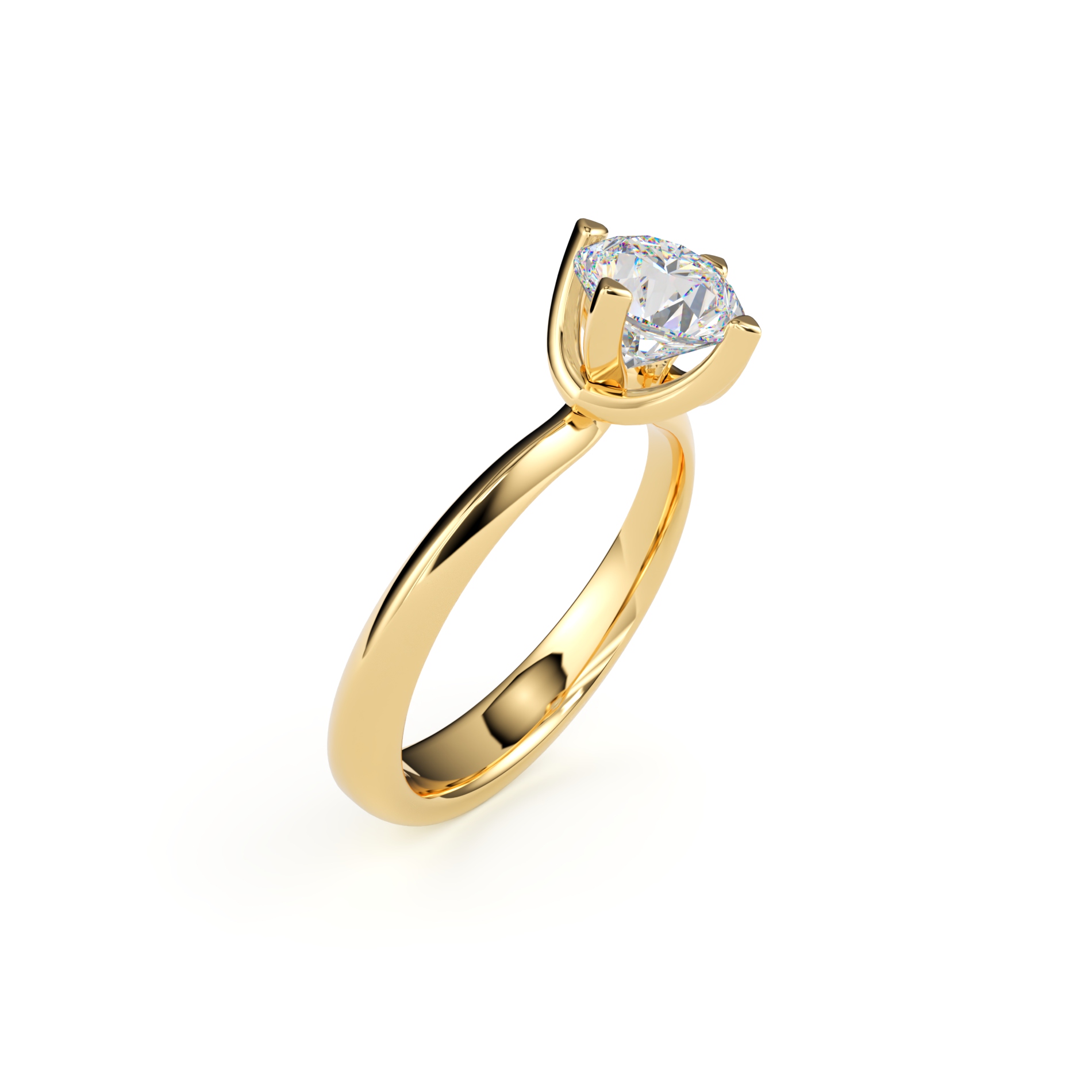 Engagement ring with a 6.5 mm ( 1ct ) diamond — view 5