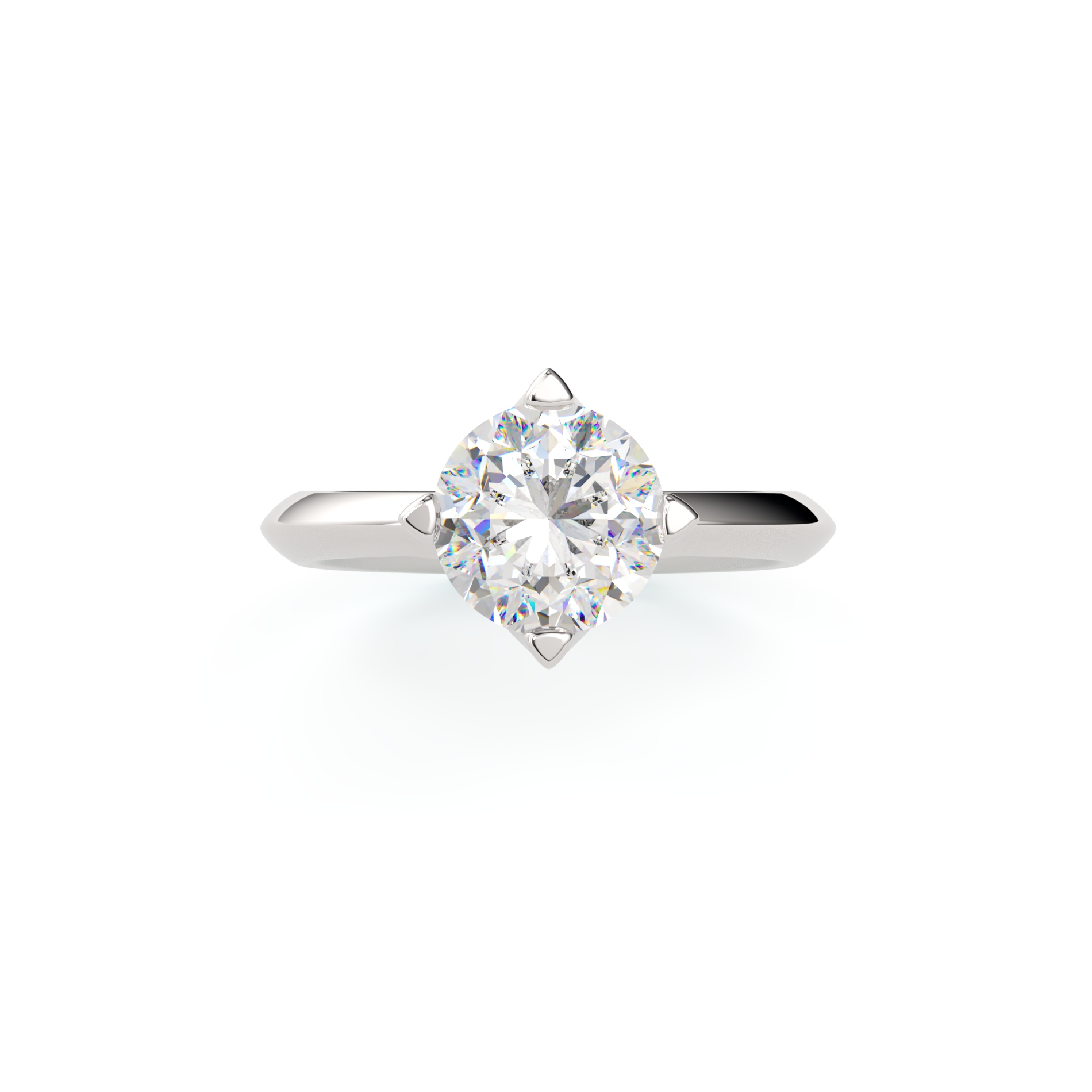 Engagement ring with a 6.5 mm ( 1ct ) diamond — view 4