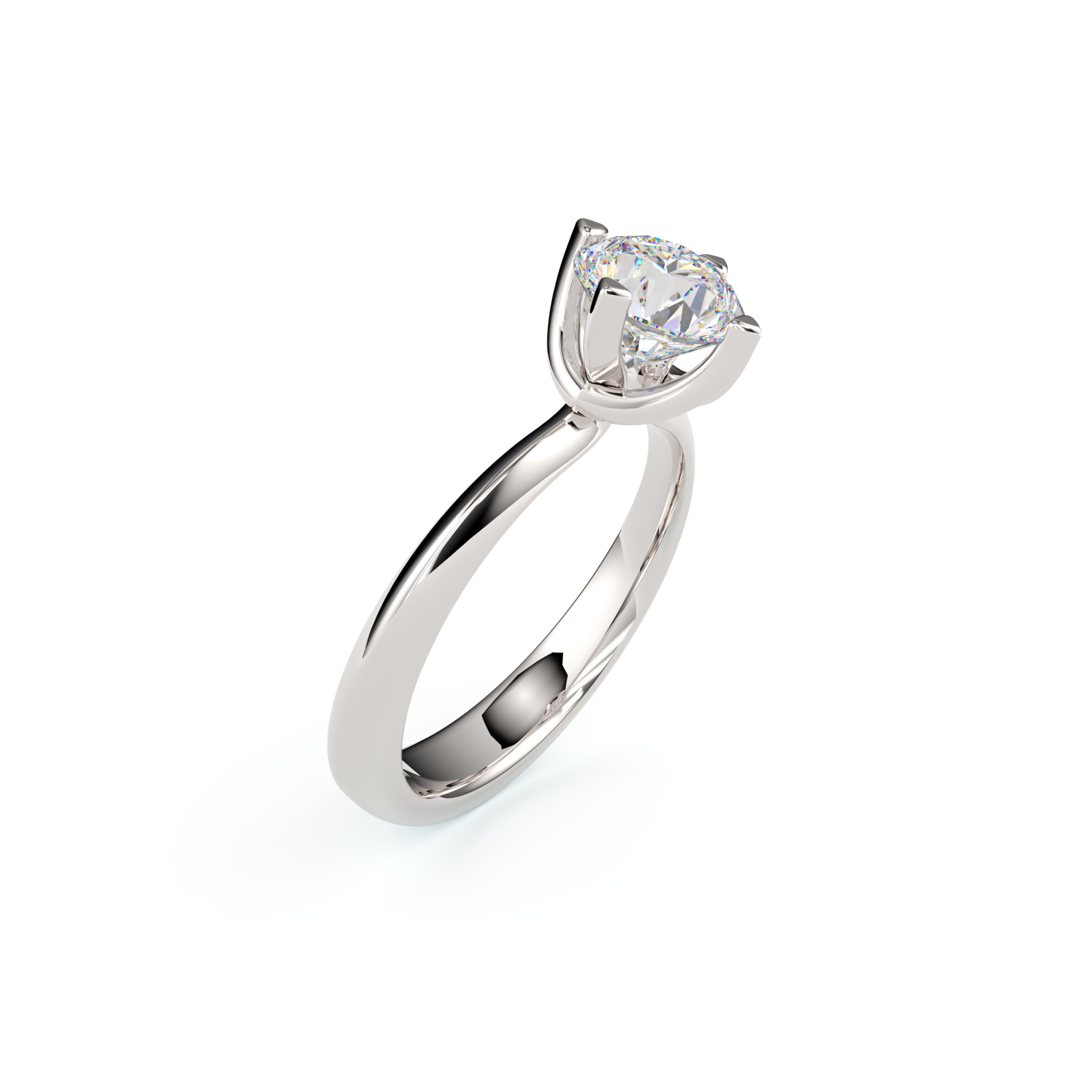 Engagement ring with a 6.5 mm ( 1ct ) diamond — view 6