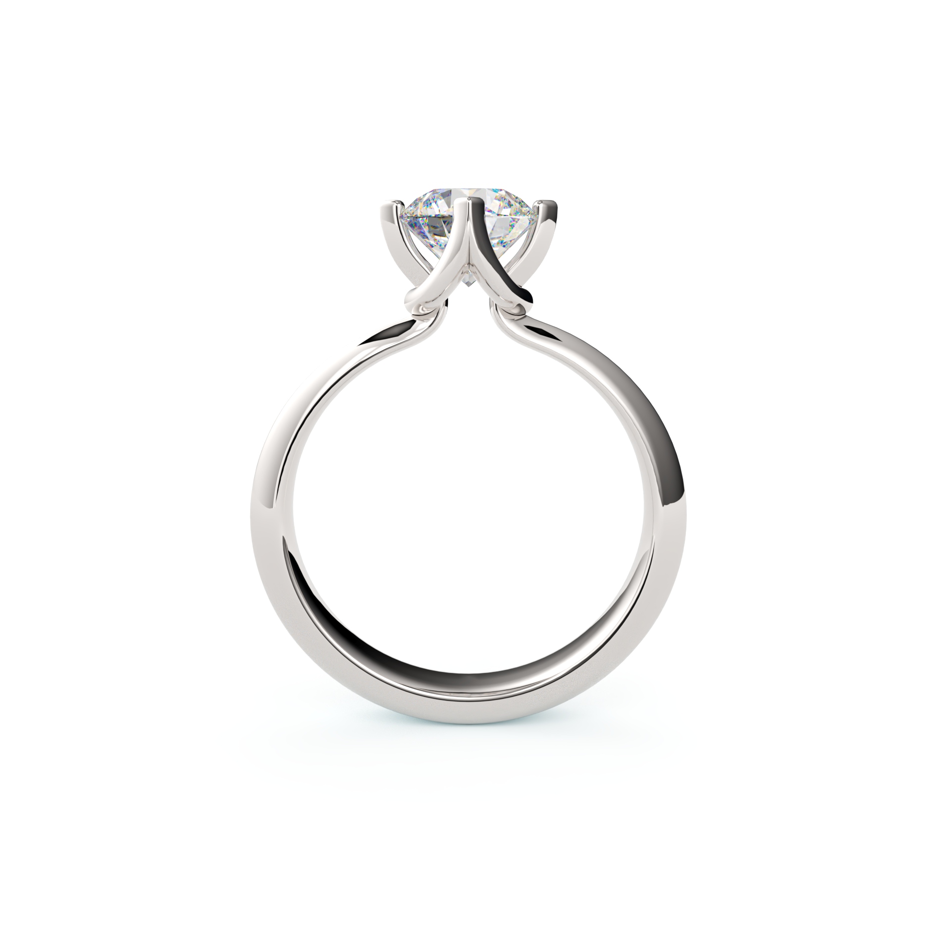 Engagement ring with a 6.5 mm ( 1ct ) diamond — view 8