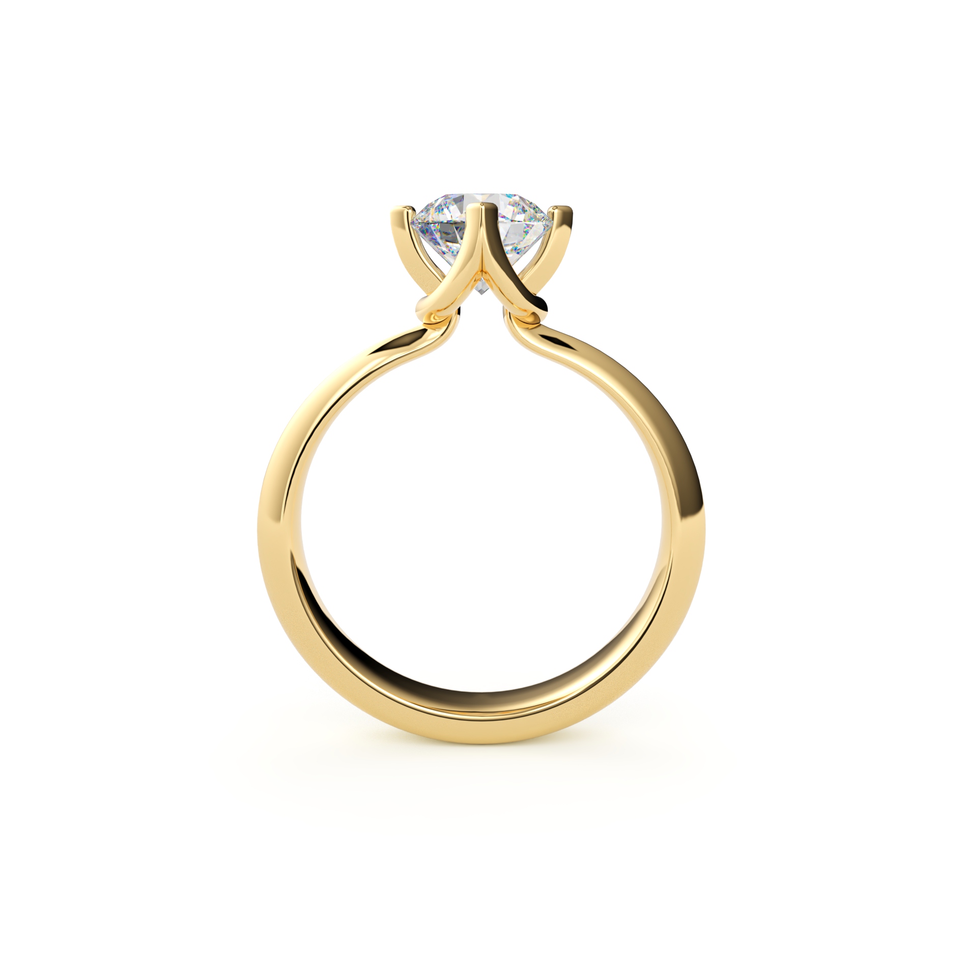 Engagement ring with a 6.5 mm ( 1ct ) diamond — view 7
