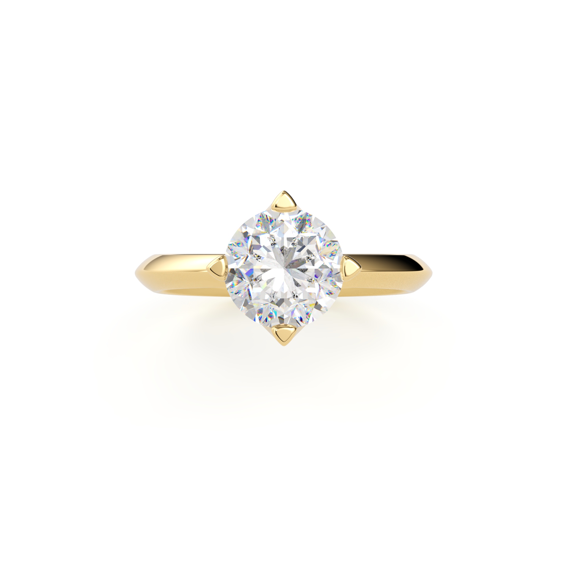 Engagement ring with a 6.5 mm ( 1ct ) diamond — view 3